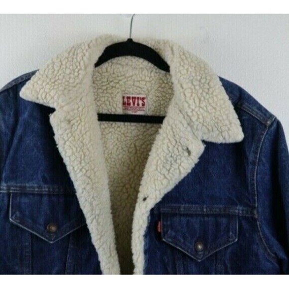 Levi’s San Fransisco Vintage Unisex Size XL Denim Sherpa Trucker Jean Jacket USA - Picture 15 of 16